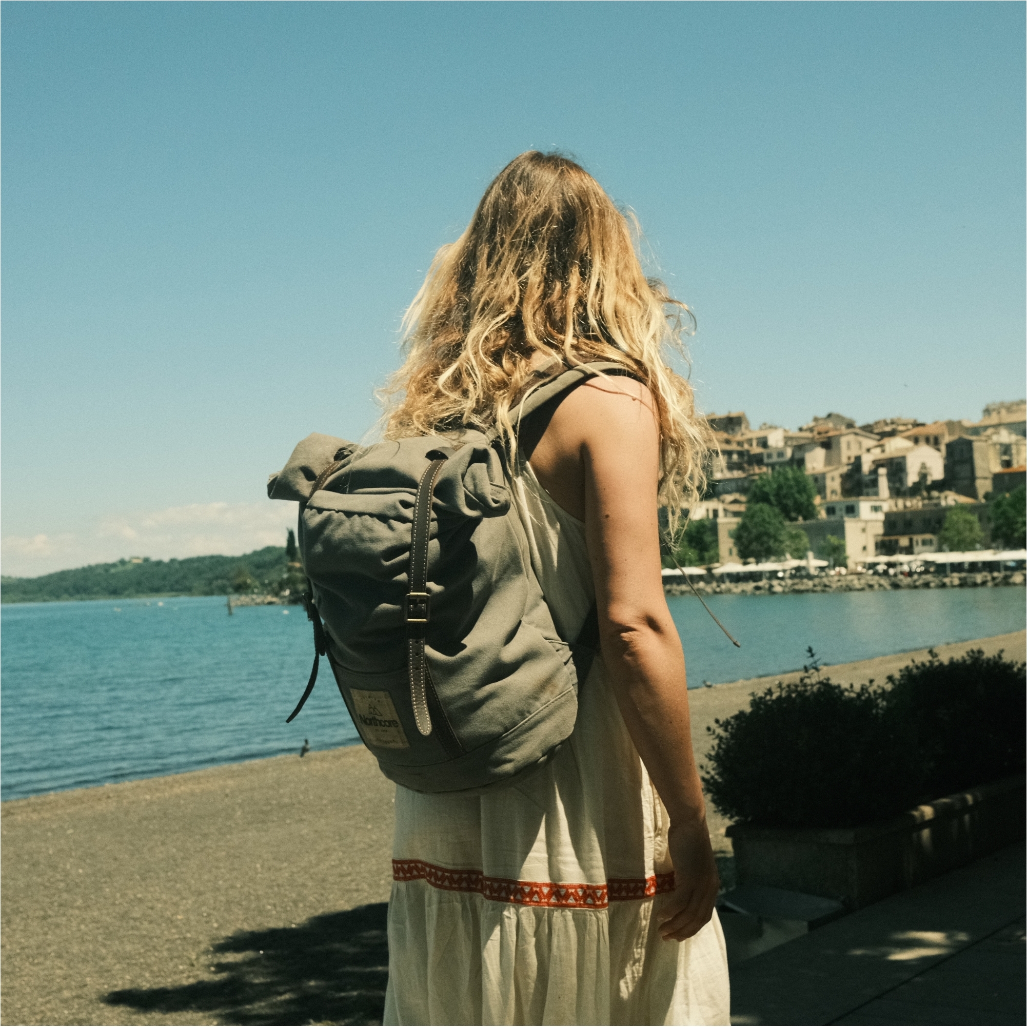 2025 Northcore Waxed Canvas Back Pack NOCO118 - Stone Grey